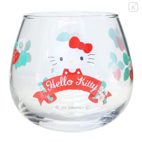 Japan Sanrio Swaying Glass Tumbler Hello Kitty Flora Kawaii Limited