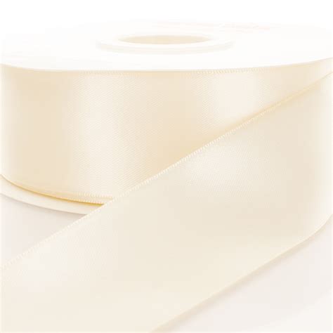 3 Double Faced Satin Ribbon 810 Ivory 100yd Michaels