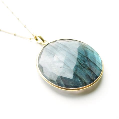 Large Round Labradorite Necklace