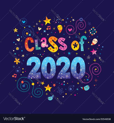 Class 2020 Royalty Free Vector Image Vectorstock