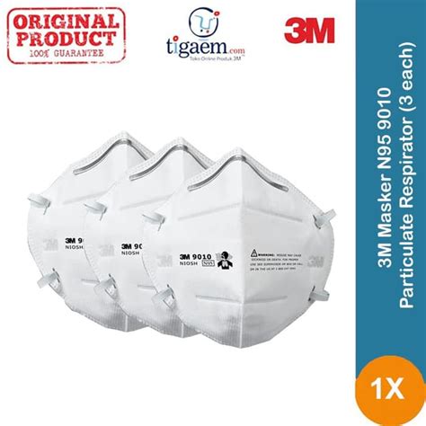 Jual 3m Masker N95 9010 Particulate Respirator 3 Pcs Pelindung Asap