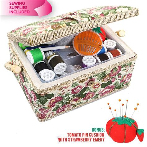 Large Sewing Basket With Accessories Sewing Storage And Organizer With