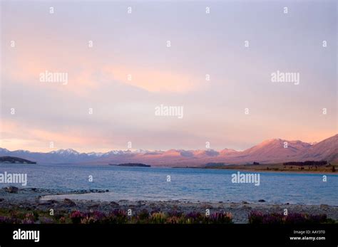 lake Tekapo Sunset Stock Photo - Alamy