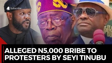 EndBadGovernanceProtest Seyi Tinubu Gave Us N5 000 Not To Protest