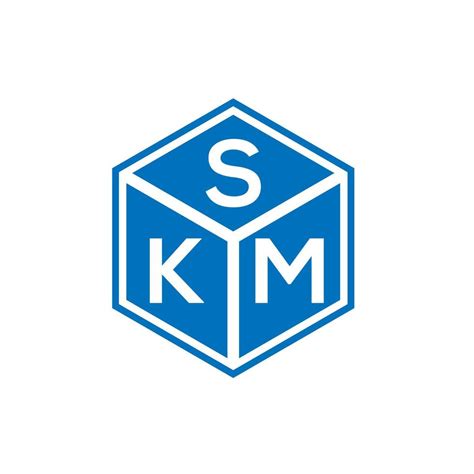 SKM letter logo design on black background. SKM creative initials letter logo concept. SKM ...