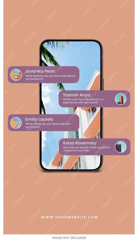 Premium Psd Smartphone Interface Peach Theme Instagram Stories