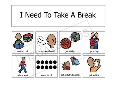 I Need to Take A Break Autism Picture Communication Board - Etsy