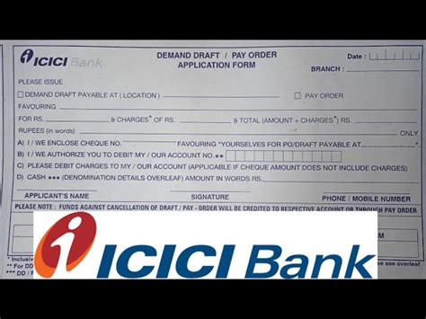 Icici Bank Demand Draft