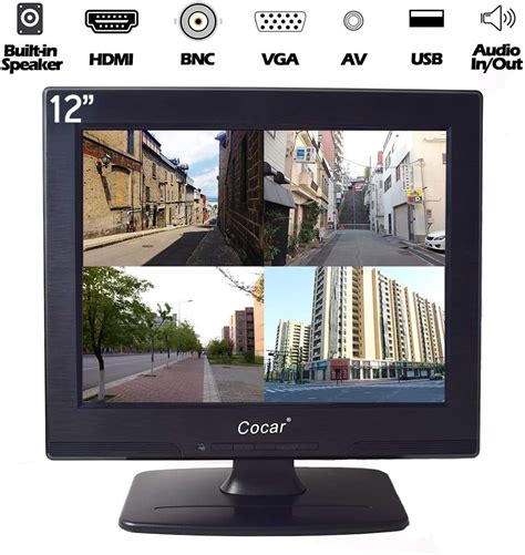 Amazon.com : 12 Inch LCD Security CCTV Monitor VGA HDMI AV BNC, 4:3 HD ...