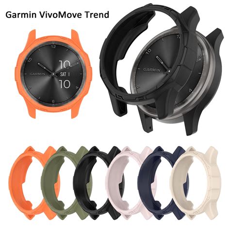 Garmin Vivomove Trend Case Armor Bumper Soft Tpu Silicone Frame Cover