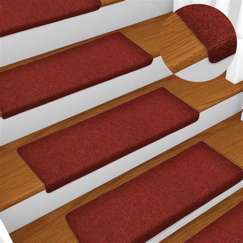 Maison Exclusive Tapis De Marches D Escalier 5 Pcs Bordeaux 65x21x4cm