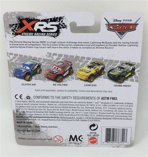 2019 Disney Pixar Cars 3 Mud Racing Xrs Leakless Car Mattel 76751 For