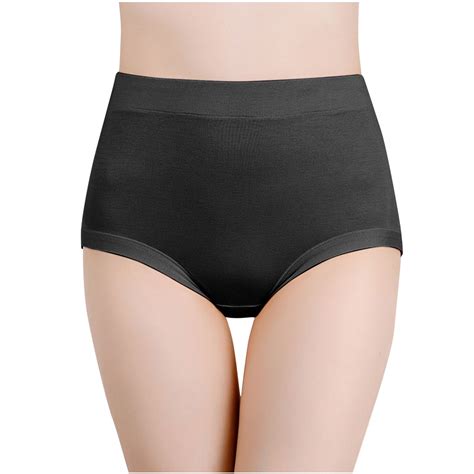 Posijego Plus Size Cotton Briefs Womens High Waist Breathable Underwear Soft Full Coverage