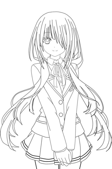 Anime Yandere Coloring Pages Coloring And Drawing