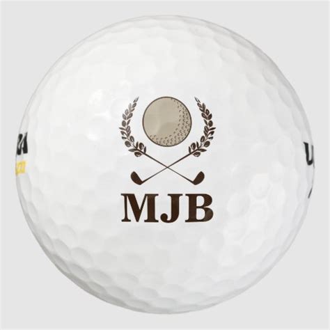 Monogram Crest Golf Balls | Zazzle