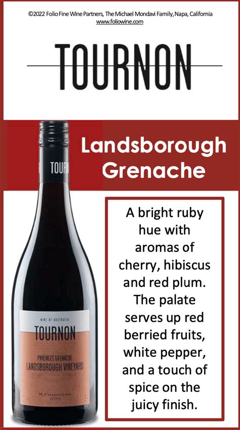 Tournon Landsborough Vineyard Grenache Folio Fine Wine Partners