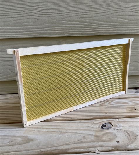 Bee Deep Size Frames - Assembled, Wired, with Beeswax Foundation Sheets ...