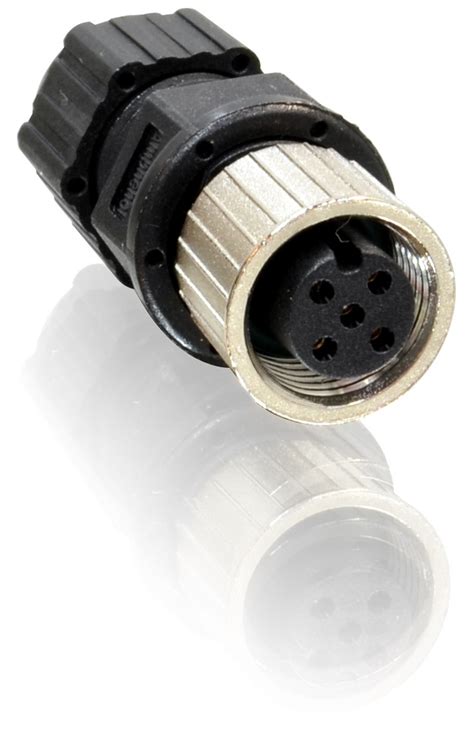 Ind M12af5 Industrial Ip67 M12 5 Pin Threaded Amphenol Connector For