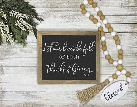 Let Our Lives Be Full Of Both Thanks And Giving Svg Thanksgiving Fall