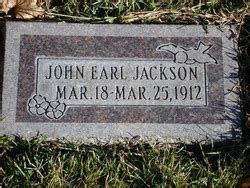 John Earl Jackson 1912 1912 Find a Grave äreminne