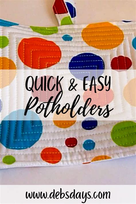 Sew Quick And Easy Potholders Day 328 Of 365 Tutorial Tuesday Diy