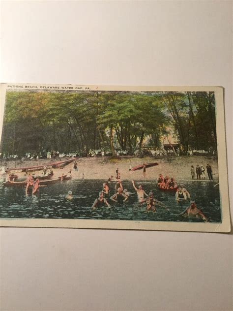 Old Postcard 1900 S Bathing Beach Delaware Water Gap Pennsylvania Pa Historical Ebay