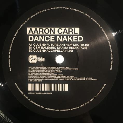 Aaron Carl Dance Naked Mixes Vinyl Eu Original Hhv