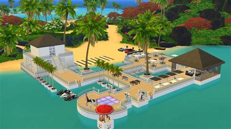 Exclusive Beach Front Lounge No Cc Sims 4 Stop Motion