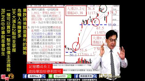 理周tv 20200205 盤後 陳學進 飆股鑫天地／暴跌過後就是暴利的開始、危機入市賺更多、3天大漲482點完全掌握、一檔可以貫穿一整年低價主流飆股、加line好事就是會發生 Youtube