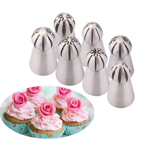 UTEN 12pcs Stainless Steel Russian Piping Nozzles Set DIY Pastry Icing