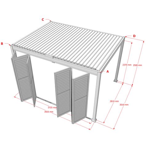 Dreamgarden Pergola Lamellenwand Tropea M Faltwand Wei Sichtschutz