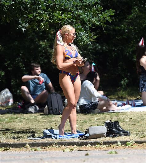 Gabby Allen In A Tiny Blue Bikini London CelebMafia