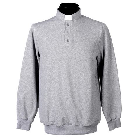 Clergy Polo Shirt Cococler Light Gray 3 Button Online Sales On