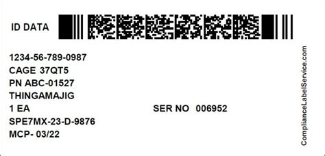 Mil Std 129 Label Types Compliance Label Service