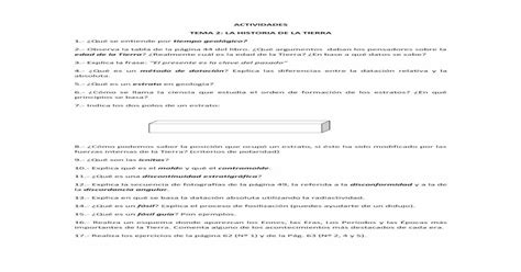 Actividades Tema 2 La Historia De La Tierra Cajcylessitioupload