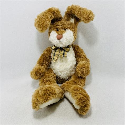 Vintage Russ Percy Bunny Rabbit Plush 24 Brown Adjustable Wired Ears