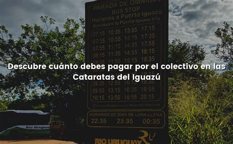 Descubre cuánto debes pagar por el colectivo en las Cataratas del