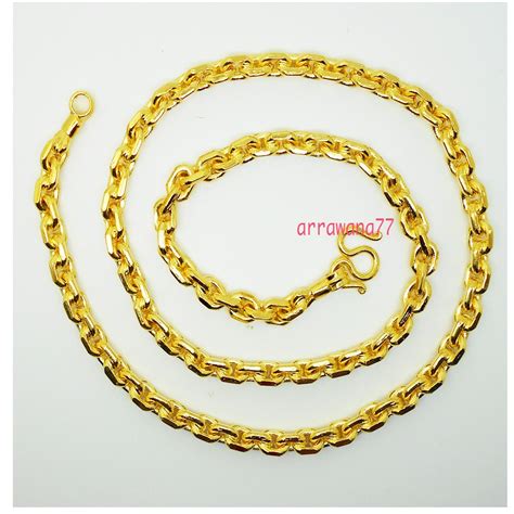 Chain 22k 23k 24k Thai Baht Gold Gp Necklace 24 Inch 4 Mm 26 Grams