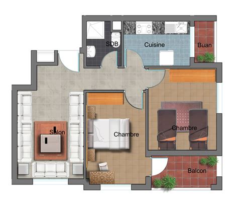 Plan Appartement M Chambres Plan De Maison A Etage Chambres