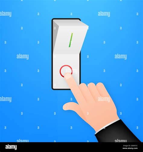 Flat Icon On And Off Toggle Switch Button Vector Format Vector Stock