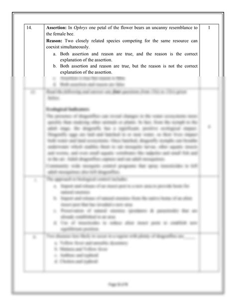 Model Question Paper For Class Xii Biology 2