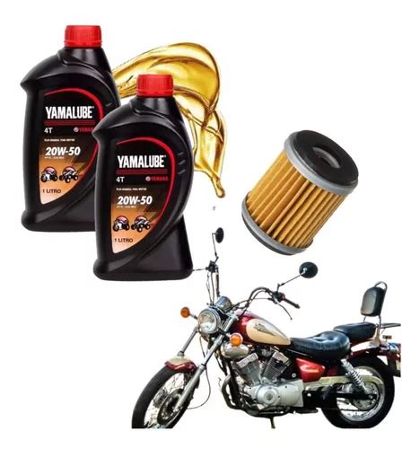 Kit Troca Óleo 2l Yamalub 20w50 Filtro Yamaha Virago 250