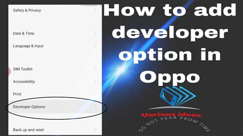 How To Enable Developer Option In Oppo YouTube