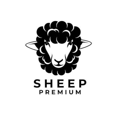 Premium Vector Black Sheep Logo Icon Design Illustration