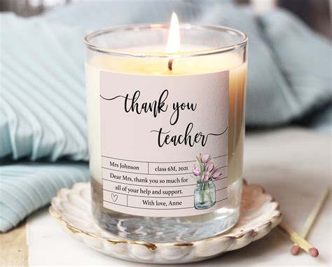 Thank You Teacher Candle T Nursery Teacher T Candle T For Teacher Teacher