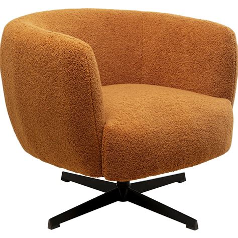 KARE DESIGN Fauteuil Pivotant Fuzzy Marron Kare Design Veepee