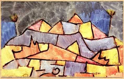 Paul Klee 1879 1940 Austere Mountain Shape Crystalline Mountain