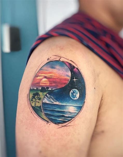 Day And Night Tattoo Inkstylemag Night Tattoo Tattoos Yin Yang