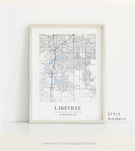 Lakeville Minnesota Map Lakeville Mn Map Lakeville City Print