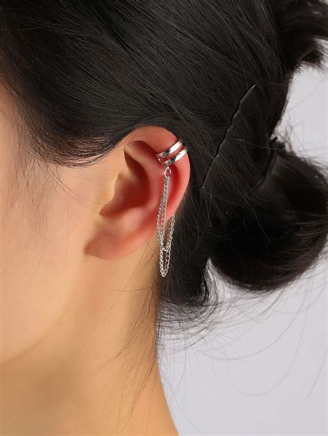 Pc Chain Decor Ear Cuff In Ohrklemme Ear Cuffs Ohrringe Und